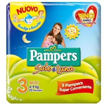 Pampers Sole e Luna Midi 20 Pezzi