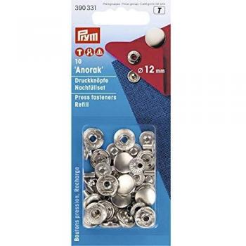 Bouton pression Anorak Prym 12 mm – Réassort Argent