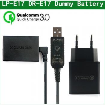 Acoplador de CC DR-E17 para Canon EOS M3 M5 M6