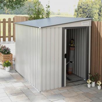 Outsunny 7 x 5FT Metal Tool Shed with Foundation