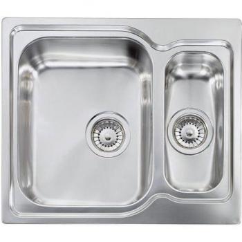 Matico Lavello Inox 58x50 – 2 Vasche Sinistra con Vaschetta in Acciaio