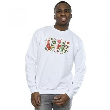 Pull à capuche elf Père Noël blanc XXL