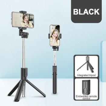 3 in 1 Selfie Stick with Built-in Tripod and LED Light for Smartphones