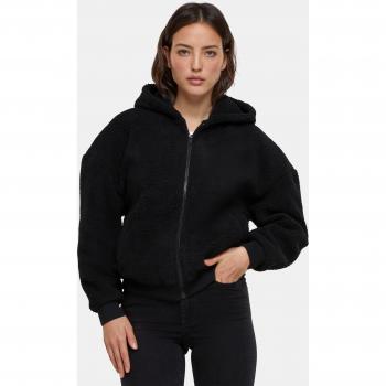 Felpa Nera Oversized con Zip Urban Classic