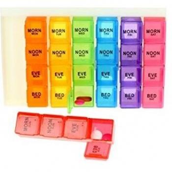 Multicolor Detachable Pillbox with Reminder System