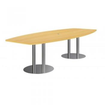 Konferenztisch mit Säulenfüßen 280x130/78cm Buche