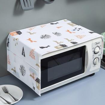 Couvre-micro-ondes style nordique minimaliste avec résistance à l'huile