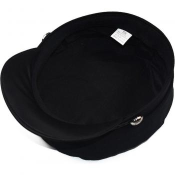 Gorro Negro de Calle con Botones en Lana