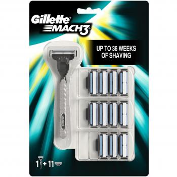 Gillette Mach3 Razor with 12 Replacement Cartridges