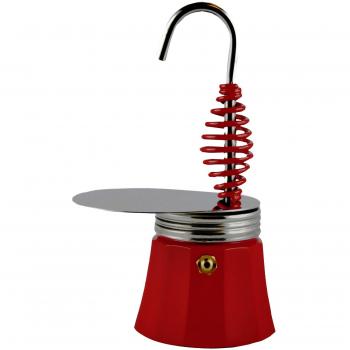 Gnali & Zani Morosina Mini‑Kaffeemaschine 1 Tasse, Retro‑Rot, Aluminium‑Stahl
