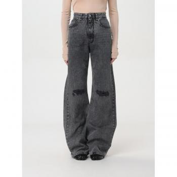 Pantaloni Larghi MM6 Maison Margiela Nero Taglia 25