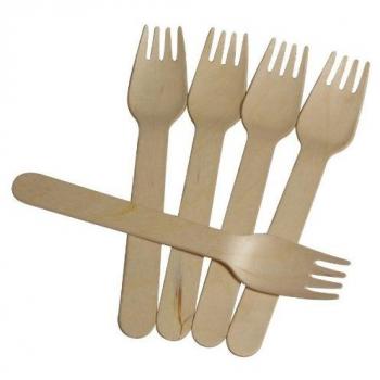 Thali Outlet® Compostable Wooden Forks 160mm Biodegradable Takeaway (Case of 1000)