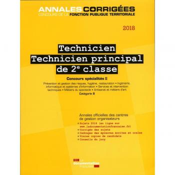 Technicien, technicien principal de 2e classe : Concours externe, interne et 3e concours spécialités II