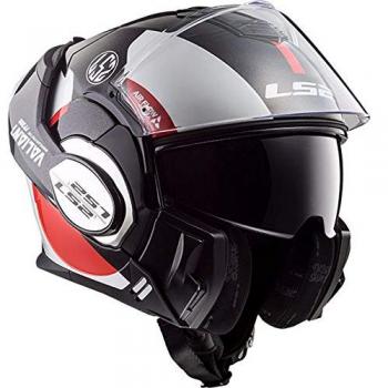 LS2 „Avant“ Helmschutz für Motoren – Weiß, Schwarz & Rot – XS