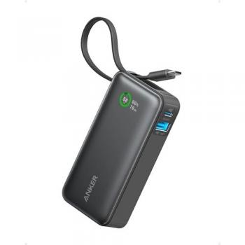 Anker Nano Power Bank – 10,000 mAh, 30W PD, Built‑In USB‑C Cable for iPhone 16/15, Galaxy, iPad, AirPods
