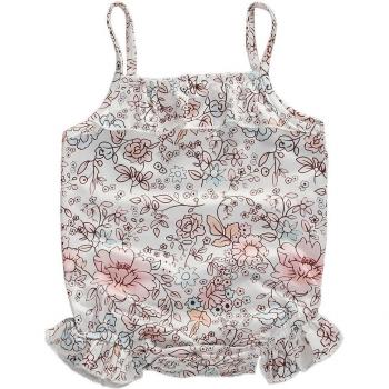 Traje de baño para niñas con volantes y estampado de flores, ideal para la playa
