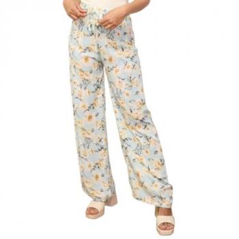 Pantalon Chic Évasé Bleu Clair