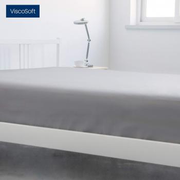 Viscosoft | Drap Housse 180x200 Gris Microfibre