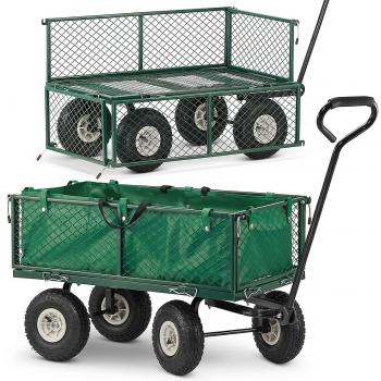 Chariot de transport extérieur – 450 kg – pliable – 96×51 cm – pneumatiques haute résistance