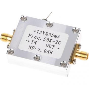 Amplificador RF de Alta Ganancia 31 dB para 50K-2GHZ con bajo ruido