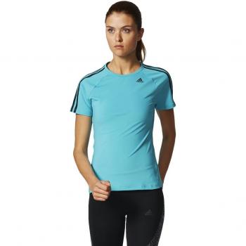 Camiseta adidas D2M TEE 3S de Manga Corta para Mujer, Azul