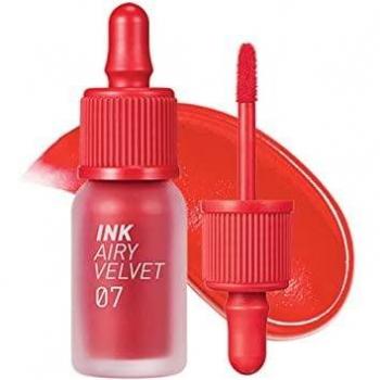 Peripera Ink Airy Velvet 007 Heart Grapefruit 4 g – Langanhaltender flüssiger Lippenstift