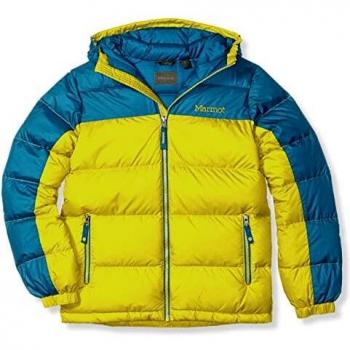Marmot Junge Boy's Guide Down-Jacke (Citronelle & Morocko Blau) Größe S