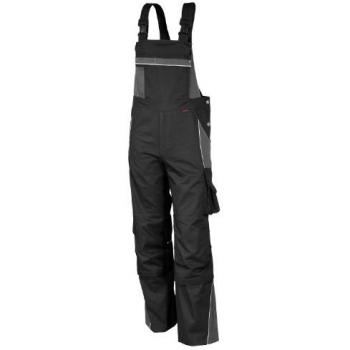 QUALITEX Hochwertige Latzhose PRO schwarz/grau Damen 44 Herren 50