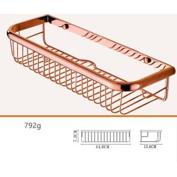 Arrivals Rose Gold Brass Square Bath Shampoo Shelf