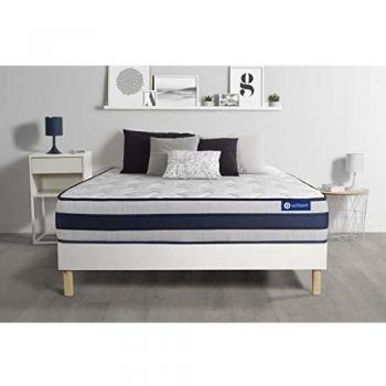 Sommier KIT Blanc avec Matelas Latex 90x200 cm