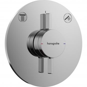 Grifo Monomando de Ducha Hansgrohe DuoTurn S, Empotrado, 2 Funciones, Redondo, para iBox Universal 2, Cromo