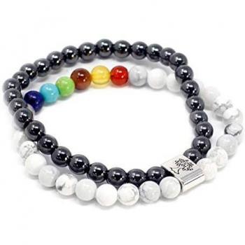 Cinturón de Energía: Pulsera de Howlite y Piedras Preciosas