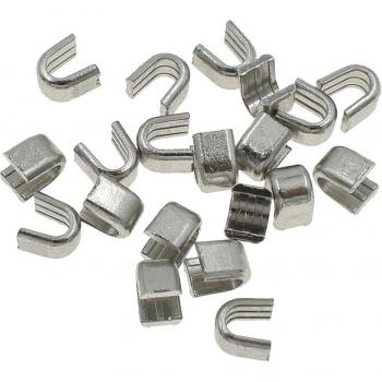 20PCS Silver and Black Zipper Head Stop for Garment Bags