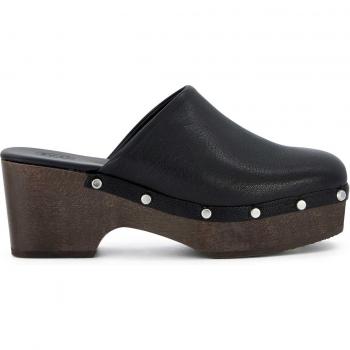 Hailey Noir Zuecos con Tachas – Diseño Refinado y Cómodo