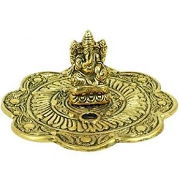 Tige d’encens Ganesh avec finition dorée en aluminium