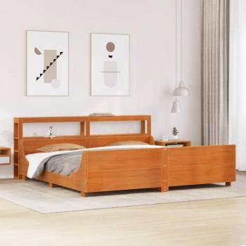 Cadre de Lit en Pin Cire Marron 180x200cm Torana
