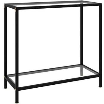 VidaXL Console Table Transparent 31.5x13.8x29.5 Tempered Glass
