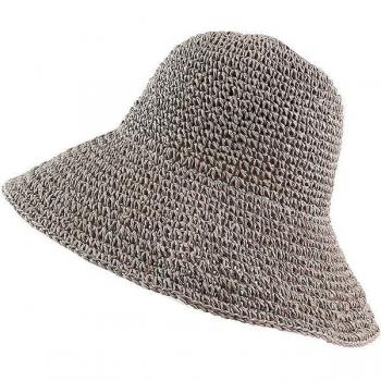 Flat Drooping Straw Hat for Outdoor Use