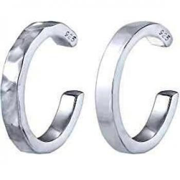 Auriculares Elli ‘Geo’ con Acabado Plateado