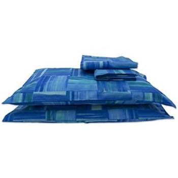 Completo Lenzuola Azzurro Disegno Varazze Singolo 100% Cotone
