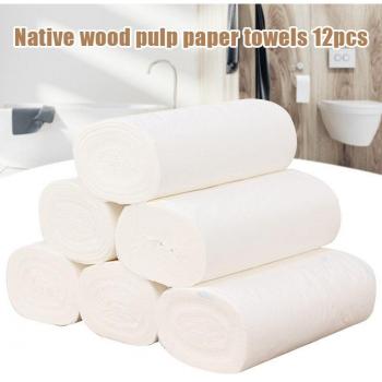 Papel higiénico 12 rollos sin núcleo 4 capas gruesas y suaves HJL2019