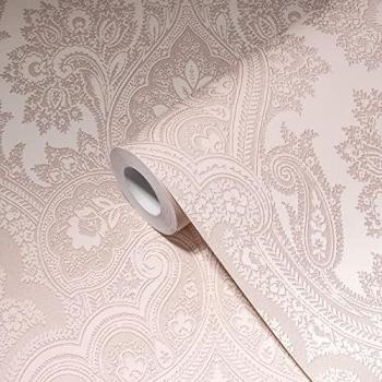 My Home My Spa Rose – Papier Peint Baroque Intissé