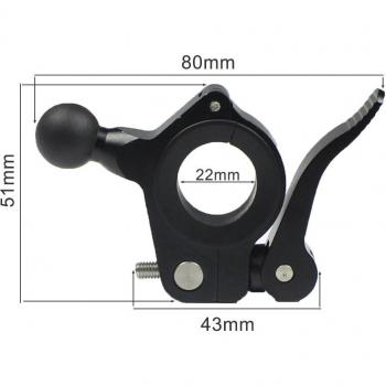 Montura Universal de Bola 17 mm y 25 mm para Motocicletas y Bicicletas