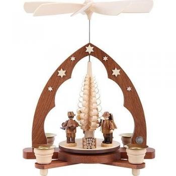 Müller Kleinkunst 1-stöckige Weihnachtspyramide Waldleute (28 cm)