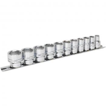Sealey 11 Piece 3/8 Drive Lock On Hexagon Socket Set Imperial