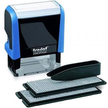 Timbre à personnaliser ecoPrinty 4913 – TRODAT – Plaque 58x22 mm – Jusqu’à 5 lignes de texte – Noir