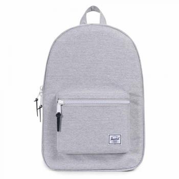 Herschel Settlement – Sac à dos gris simple, tissu ou cuir, poche frontale, poche portable, zippé