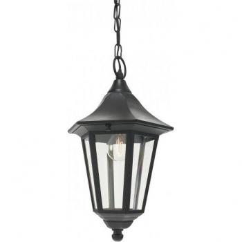 Lanterna catena luminosa da soffitto esterna nera IP54 E27 Elstead
