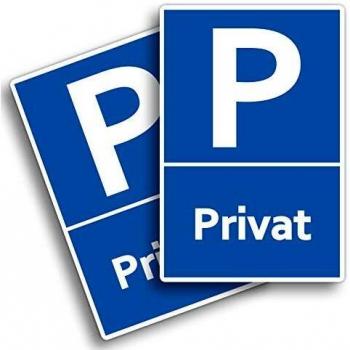 Parkverbot Privat‑Platzzeichen 20 x 30 cm – 2 Stück – PVC 3 mm, UV‑Schutz