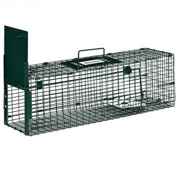 Piège d’animaux en acier – Capture vivante rats/souris, 60 L × 18 l × 20 H cm, vert foncé